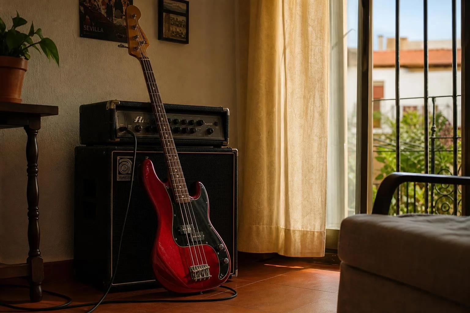 Amplificador de guitarra con pedalera